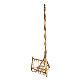 Pied de lampadaire en rotin avec porte-revues