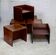 Set de 6 tables de chevets reversibles, 3 positions. Circa 1950