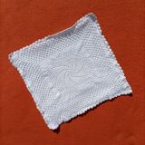 Retro crochet cushion
