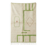 Moroccan rug in Azilal green tone.