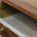 Pair of Vintage Danish Oak Bedside Tables with Drawer & Shelf, Kjærnulf style