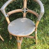 3 bistro armchairs stamped Drucker
