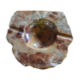 Green and brown alabaster ashtray