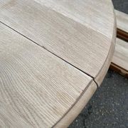 Louis Philippe extendable dining table with 8 extensions, solid oak, 19th century, 350