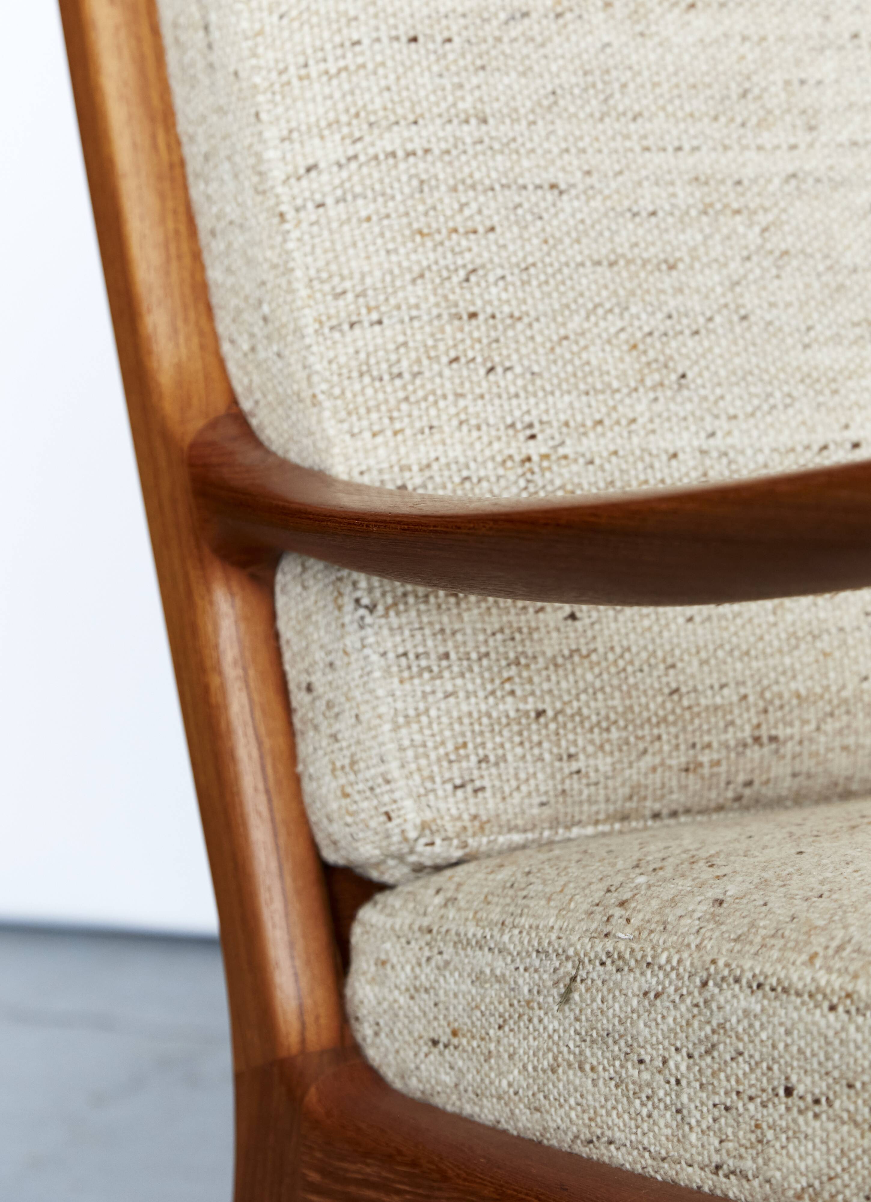 Mid-Century "Senator" Highback Chair by Ole Wanscher for Peter Jeppesen