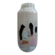 Blown opaline glass vase with coloured inclusions