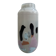 Blown opaline glass vase with coloured inclusions