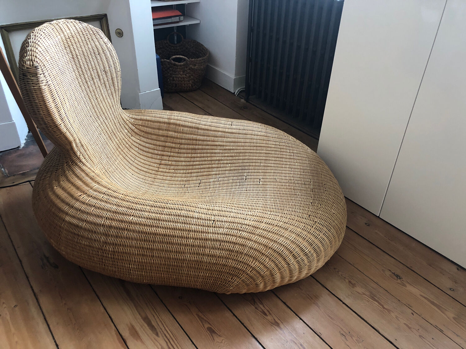 Fauteuil en rotin années 60