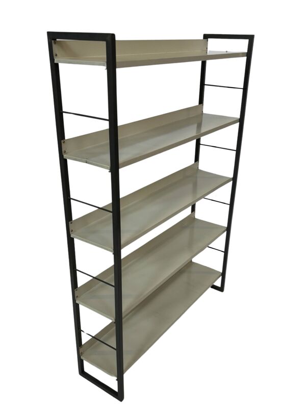 Etagère autoportante Tomado en métal et gris - Dutch Design 1960