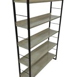 Free stanting Tomado shelving unit in metal and gray - 1960s Dutch Design
