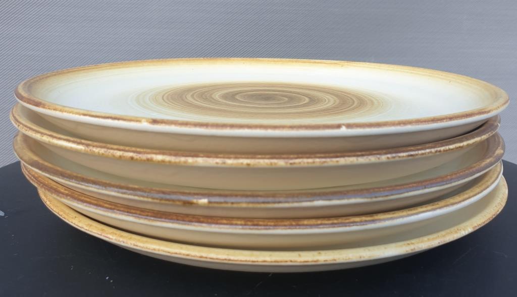 Set 5 plates longchamp 1970 spiral pattern diam24