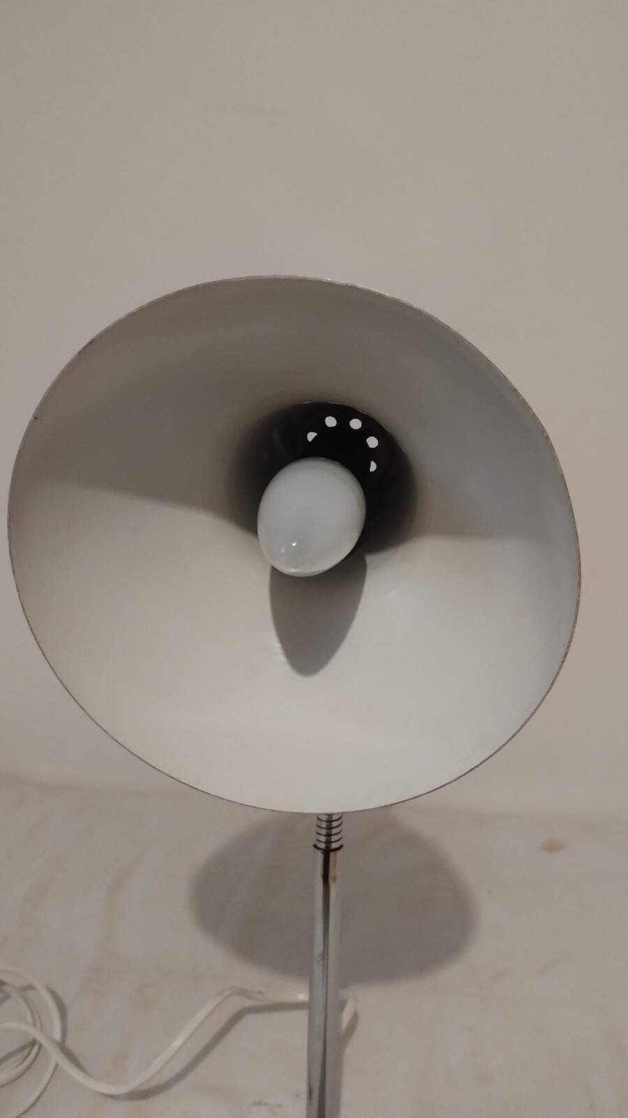 Orange bedside lamp from the 60s