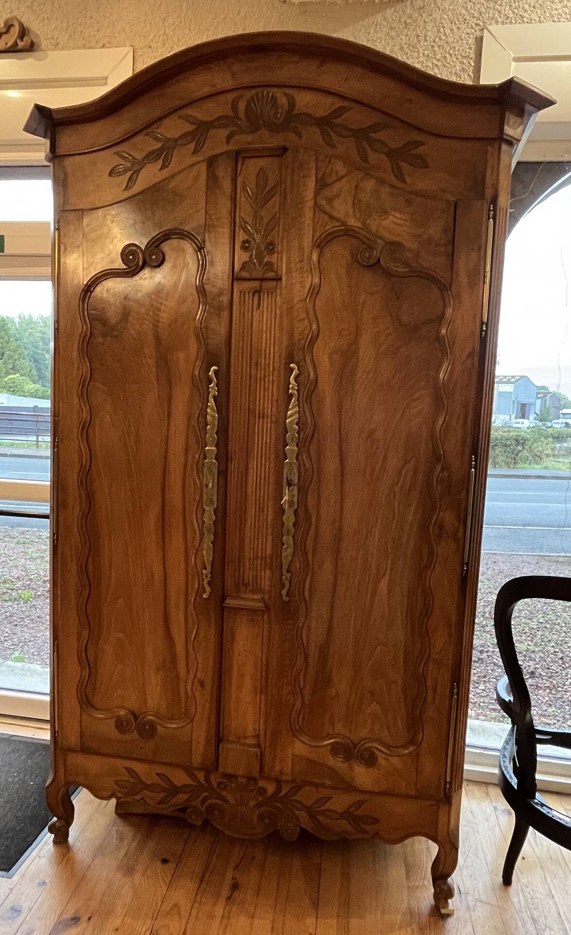 19th-century Vendée wedding armoire in walnut