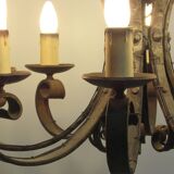 Lustre en fer forgé des années 40