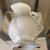 Pitcher has beautiful model beyerle niderviller black earth enamelled with white