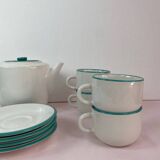 Service blanc et vert vintage