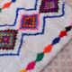 Ecru Moroccan rug with coloured patterns 250cm x 150cm