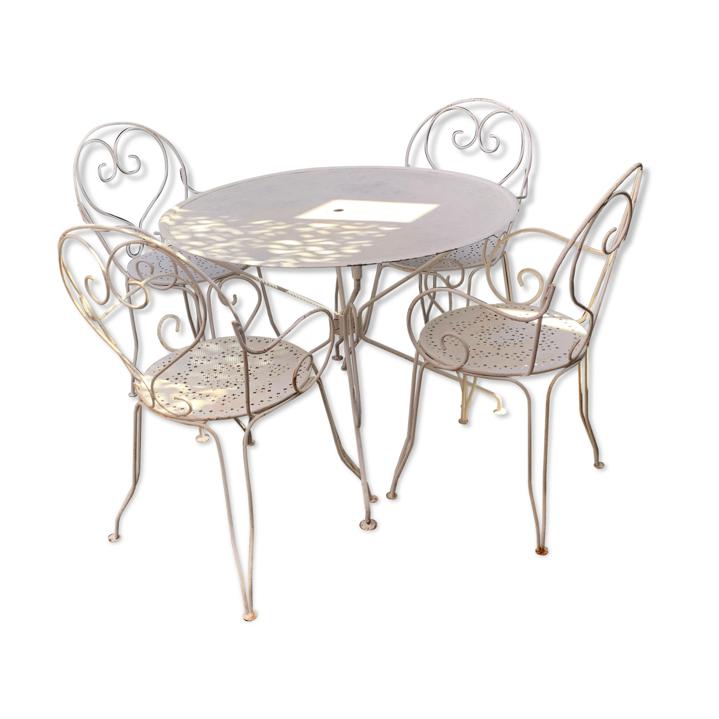 Wrought iron garden set 1960s