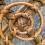 Rattan desk and chair 1960