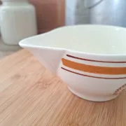 Saucière Gien marron et orange modèle Ladon