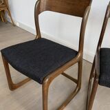 Set of 4 baumann chairs model sled 1960