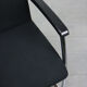 Vintage black fabric bauhaus office chair, 90s