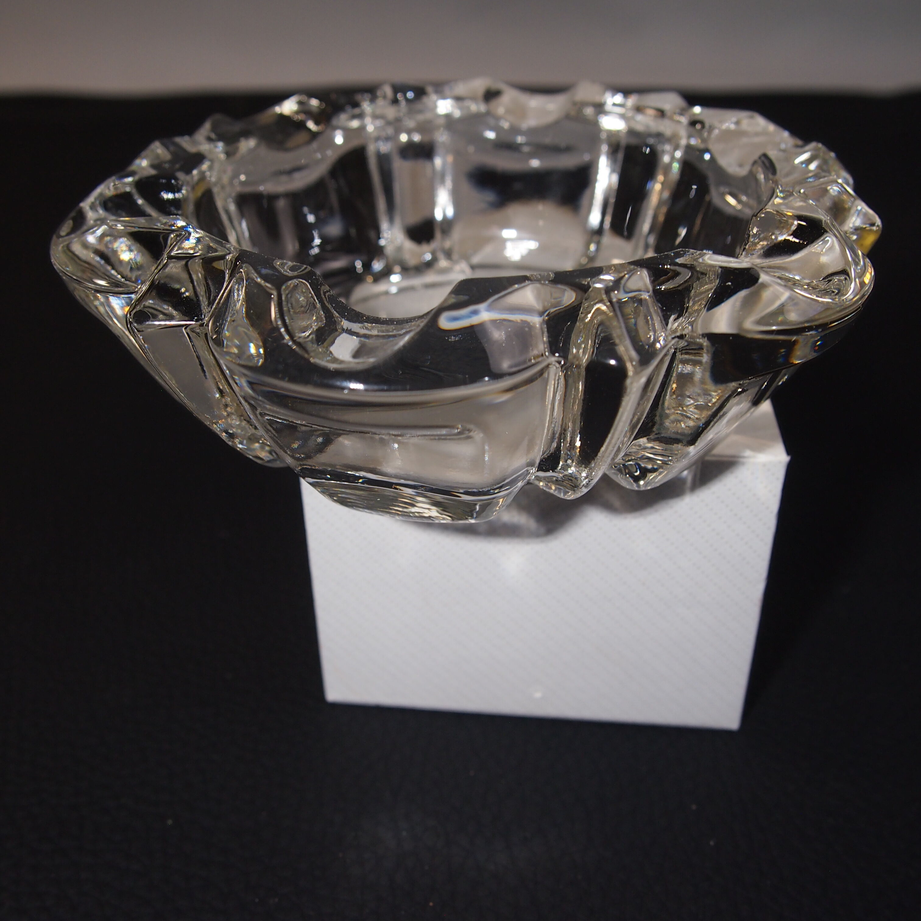Cendrier en verre cristal