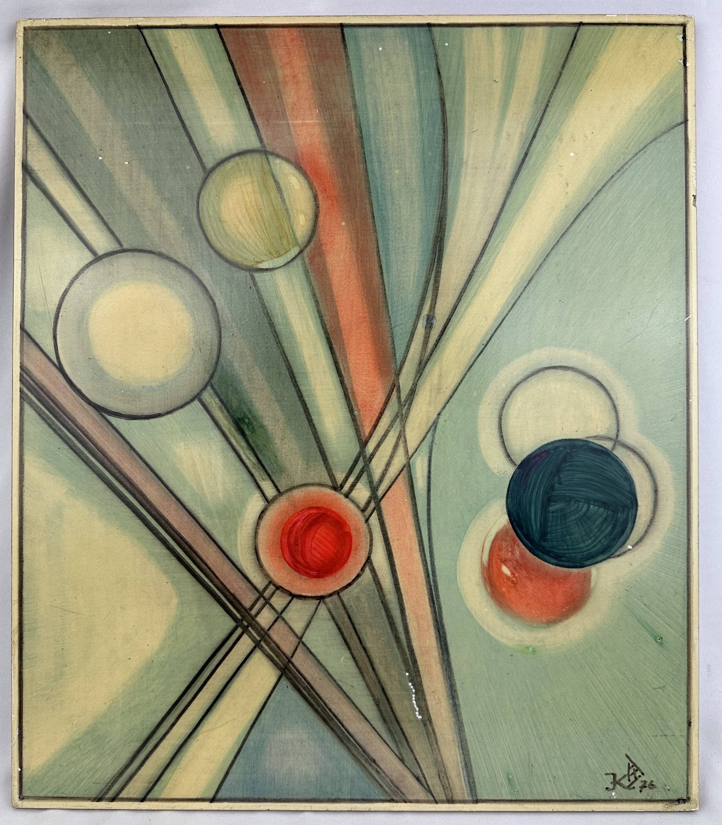 Abstract painting from the 1970s