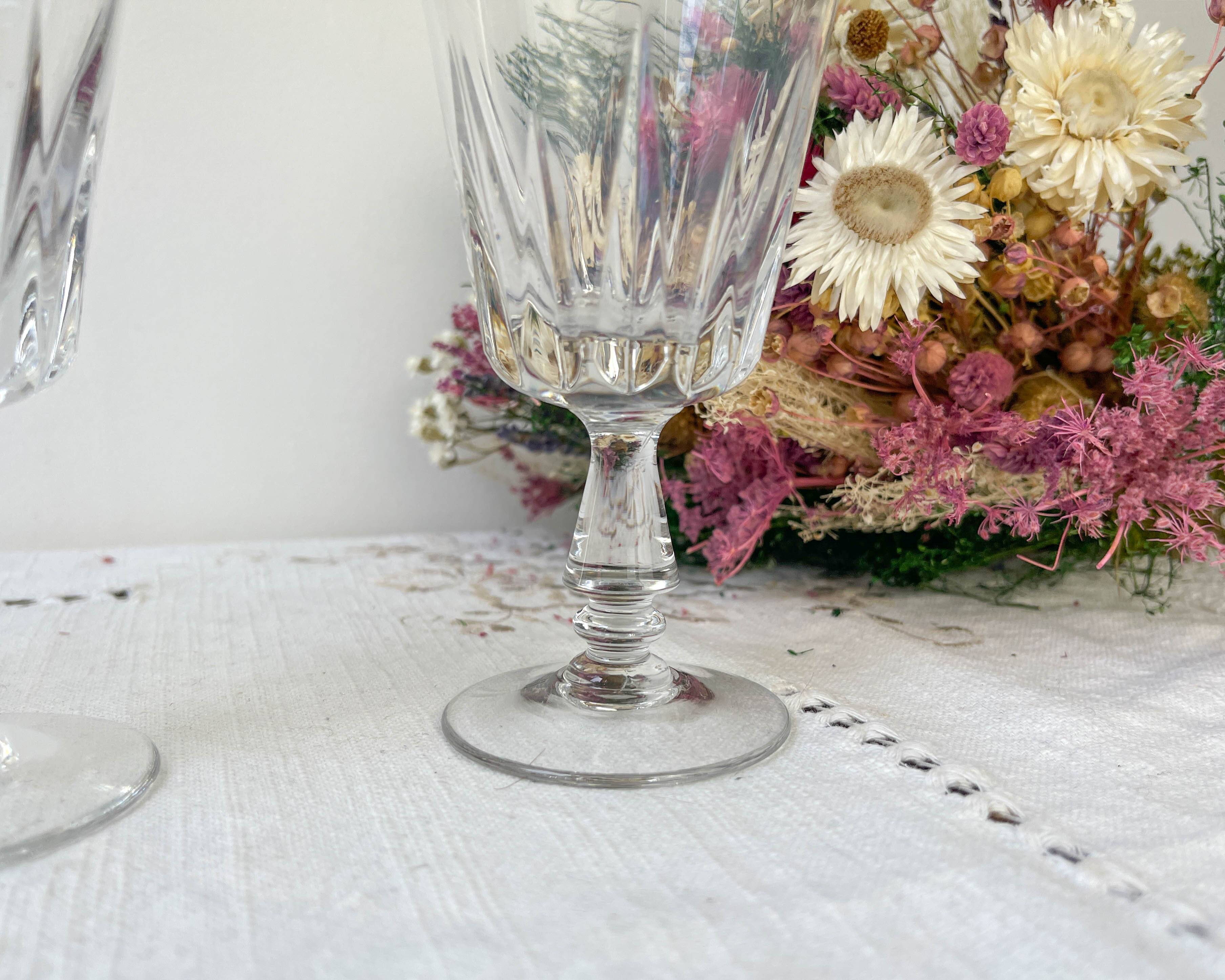 9 vintage red wine glasses
