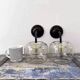 Pair of smoked glass wall sconces