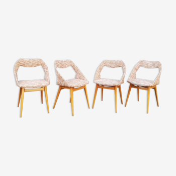 4 chaises louis paolozzi années 50
