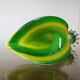 Vase soliflore arum in Murano glass yellow and green 60s 70s