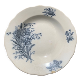 Assiette creuse, coupelle à fruits motif œillets badonviller