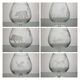 6 crystal cognac glasses