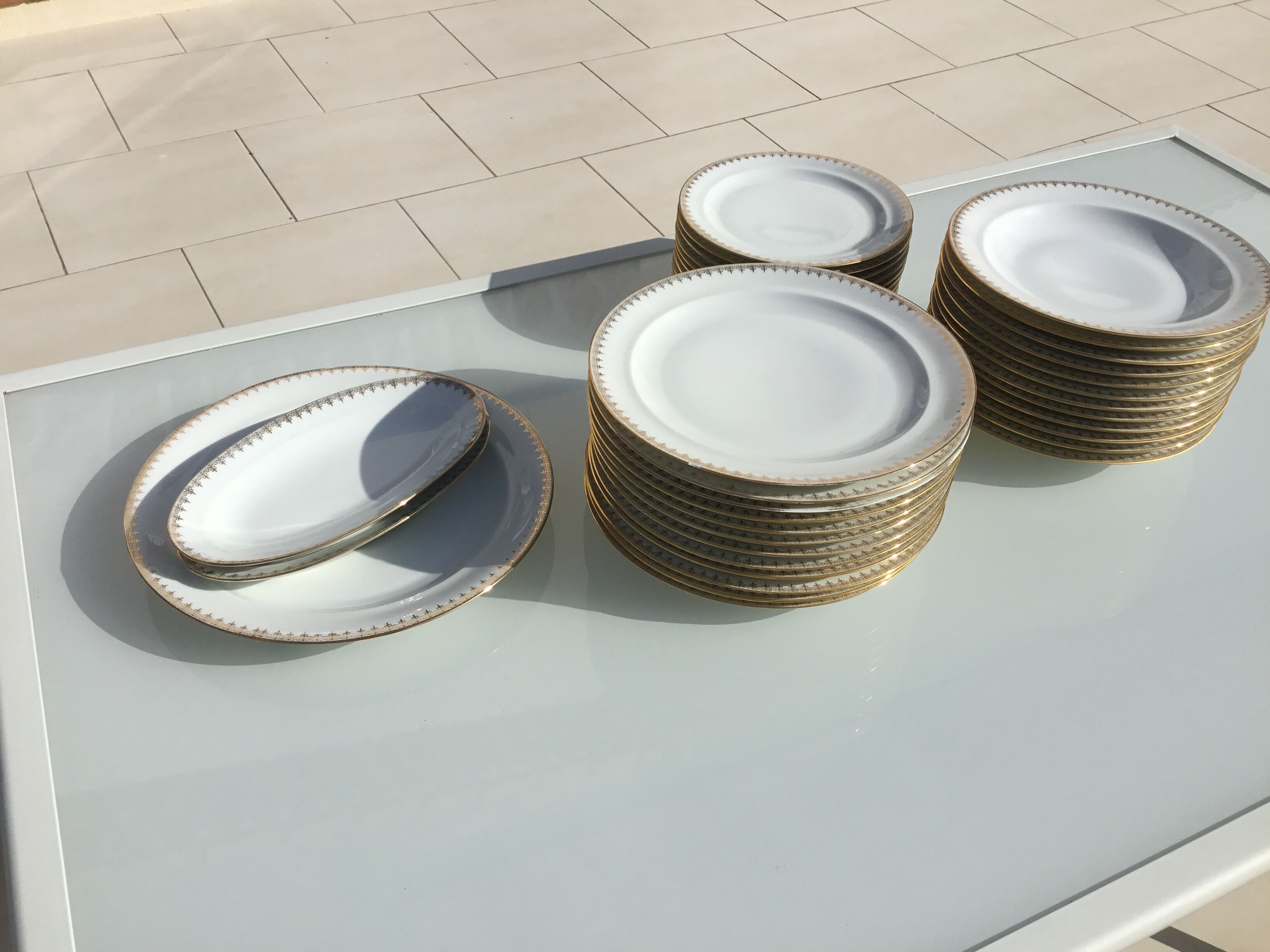 Limoges porcelain table service