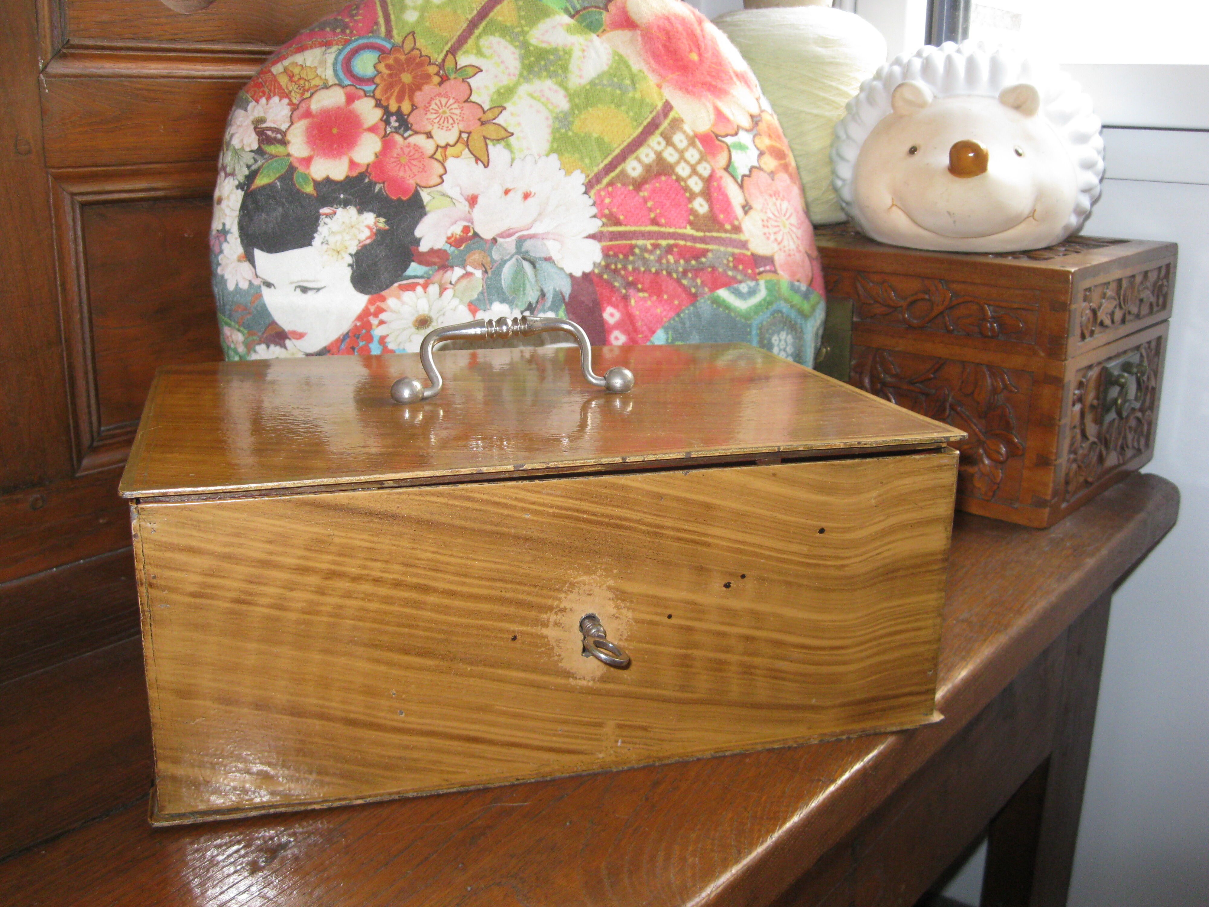 Box safe hard metal imitation wood