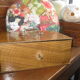 Box safe hard metal imitation wood