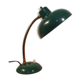 Green flexible desk lamp, 50s,vintage metal
