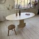 Travertine dining table 1970 Italy Tobia Scarpa