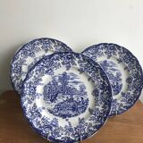 3 Luneville Flat Plates Toile De Jouy Style Picnic Decor