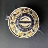 Quimper Keraluc, vintage polychrome earthenware pot or soup tureen circa 1960