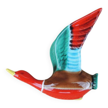 Ancien canard col vert en céramique – A Ferlay Vallauris