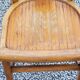 Set of 4 bistro chairs in beech and blond oak from the 50s