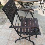 Set table and armchairs