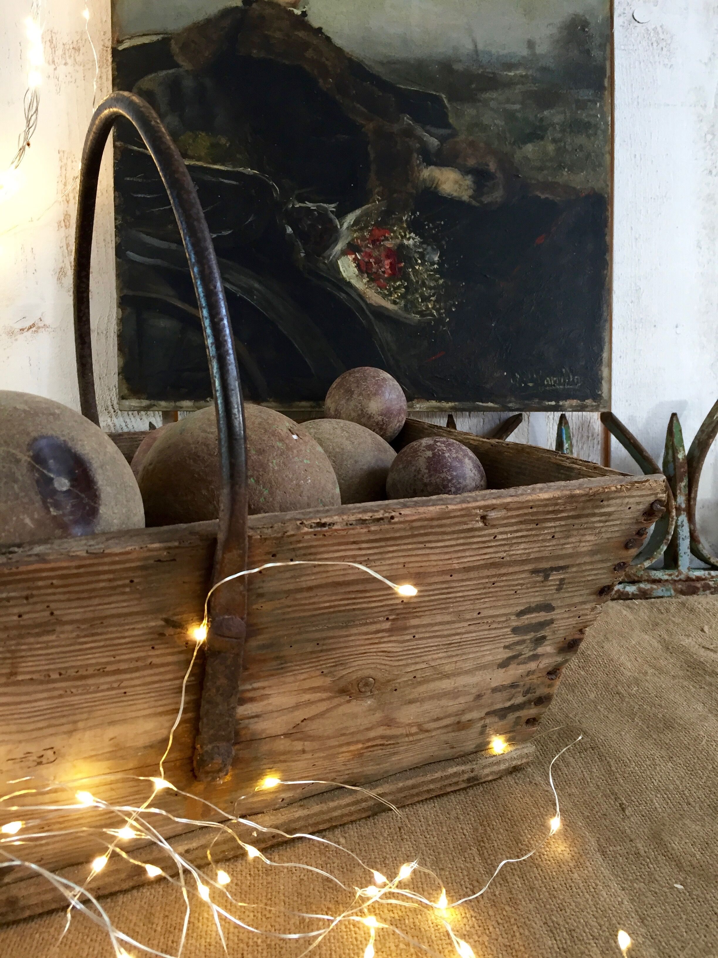 Old wooden basket