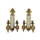 Pair Of Vintage French Brass Sconces