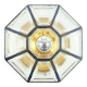 Mid-Century Glass & Brass Ceiling Light from Limburg, Germany, 1960s