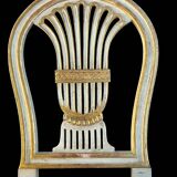 Suite Of Four Louis XVI Style Hot Air Balloon Chairs - Lacquered And Gilded Wood