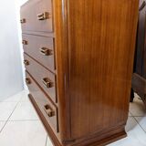 Commode de banquier d'époque art déco circa 1920 en acajou et placage d'acajou