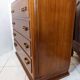 Art Deco period banker's chest of drawers circa 1920 in mahogany and mahogany veneer